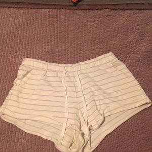 Striped pajama shorts